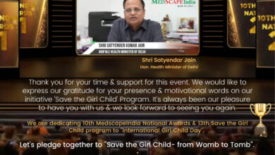 Dr Sunita Dube 10th Medscapeindia National Awards & Save the Girl Child Program