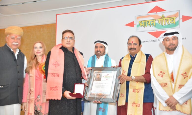 Dr Jitendra Matlani Dubai business tycoon conferred with the prestigious Bharat Gaurav Award
