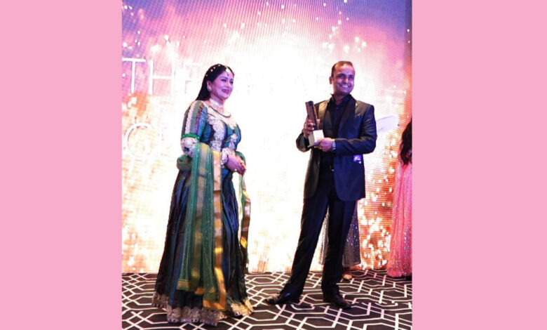 Chef Amar Ronald Xavier won unique Indian Personality Award 2023 – Felicitated by Celebrity guest Sudha Chandran