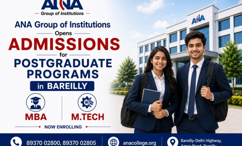 ANA Group of Institutions, Postgraduate Programs in Bareilly, MBA, M.Tech